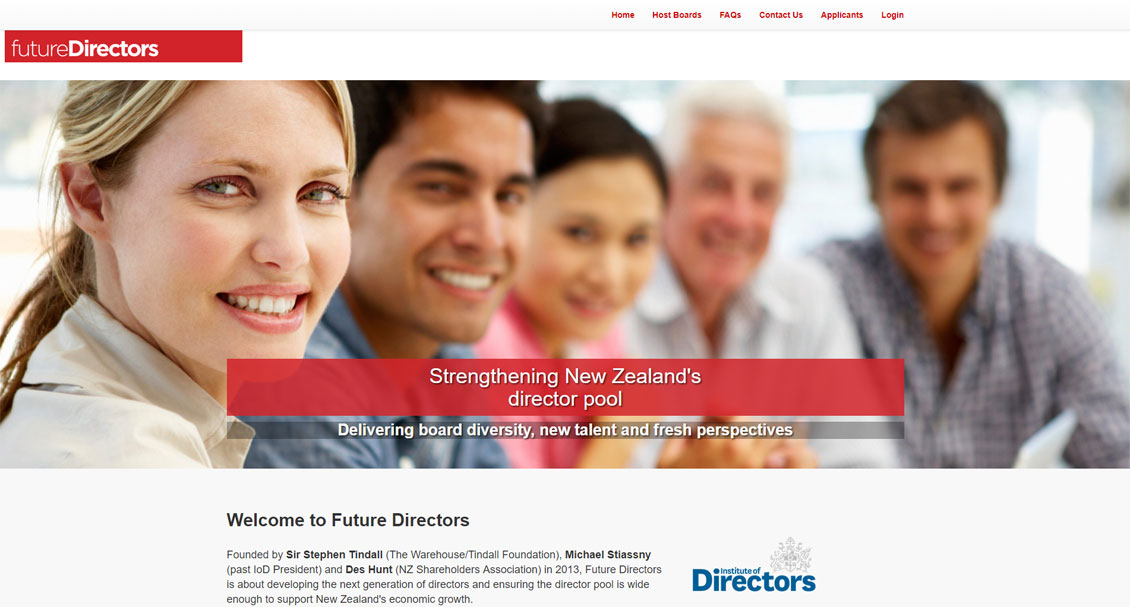 portfolio screenshot - New Zealand's Director Pool